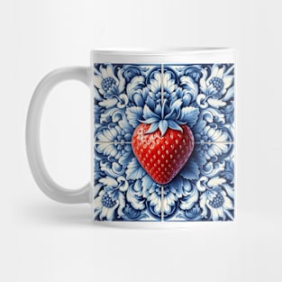 Delft Tile With Strawberry No.5 Mug